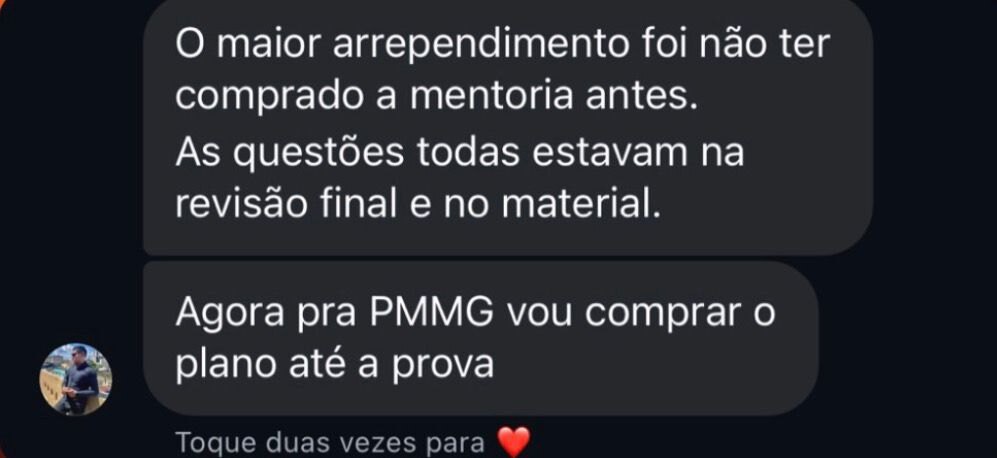 Feedback de aluno da Mentoria GMR